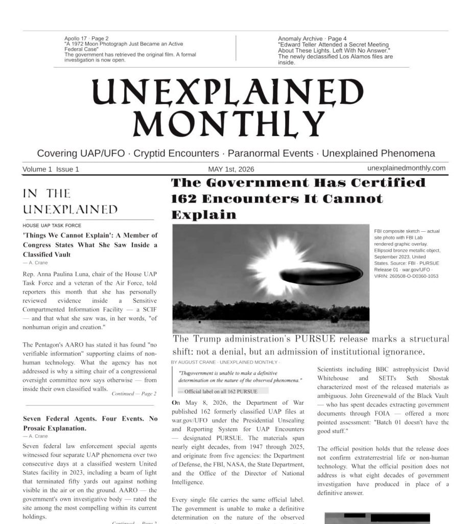unexplained-monthly-page-one